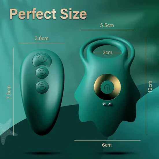 Wearable cock ring vibrator with 10 vibration modes