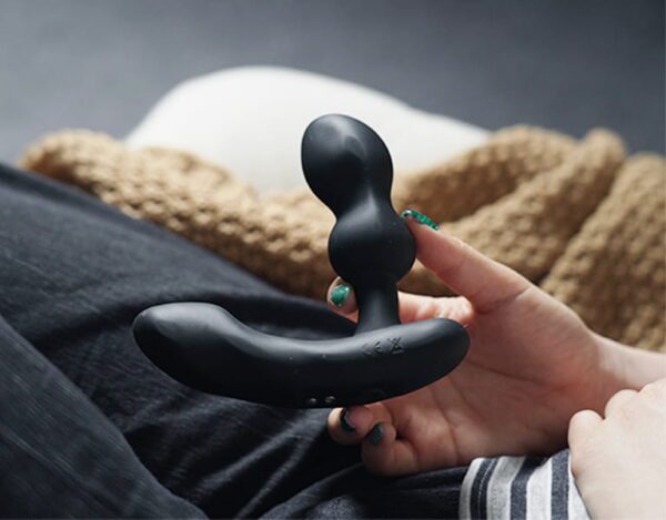Lovense Edge 2 dual-motor prostate massager in hand