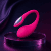 Lovense Lush 4 pink wearable G-spot vibrator on a premium dark studio background