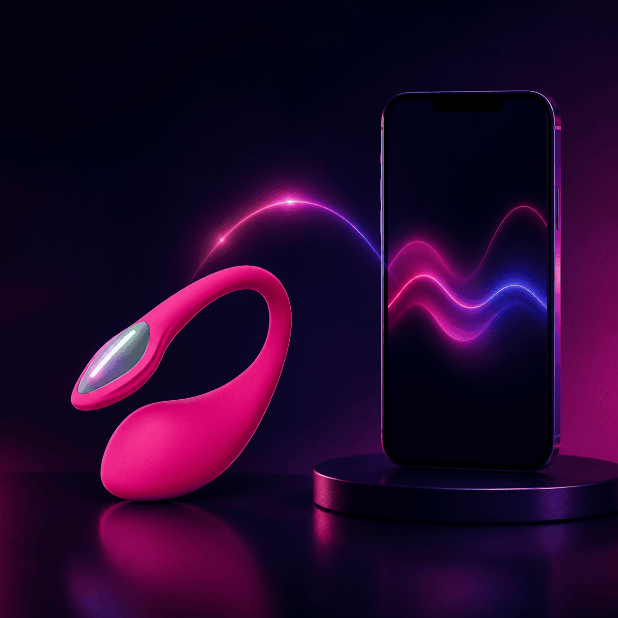 Lovense Lush 4 beside a smartphone illustrating private app and long-distance control